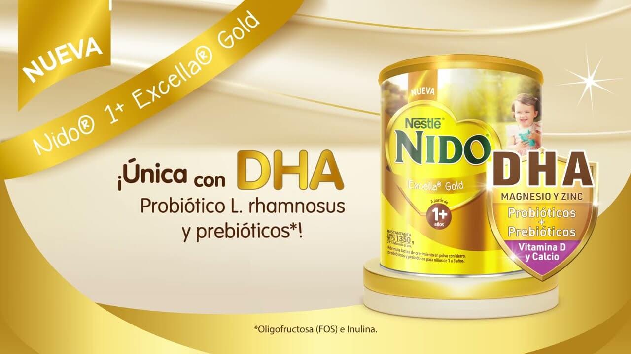 Nueva Nido® Excella Gold ÚNICA con DHA, probióticos y prebióticos